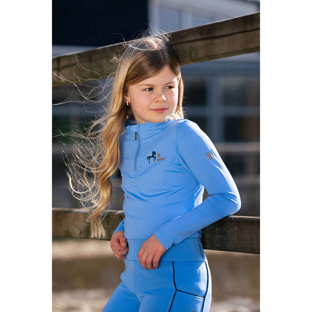 BR Maglia Zip-up Mini Horse Little Blue