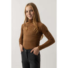 BR Maglione a Collo Alto Eevolv Linn Bambini Cognac Ochre