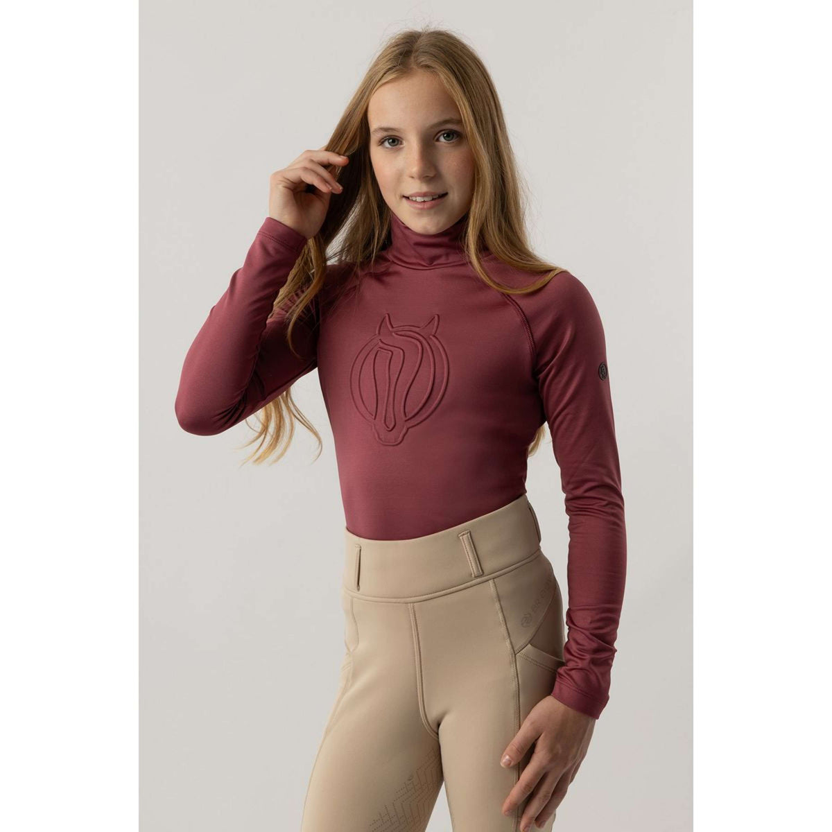 BR Maglione a Collo Alto Eevolv Linn Bambini Maroon