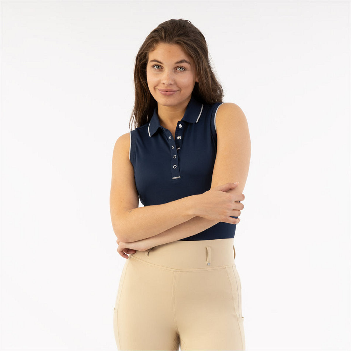 BR Polo Shirt Kiki Senza Maniche Pageant Blue