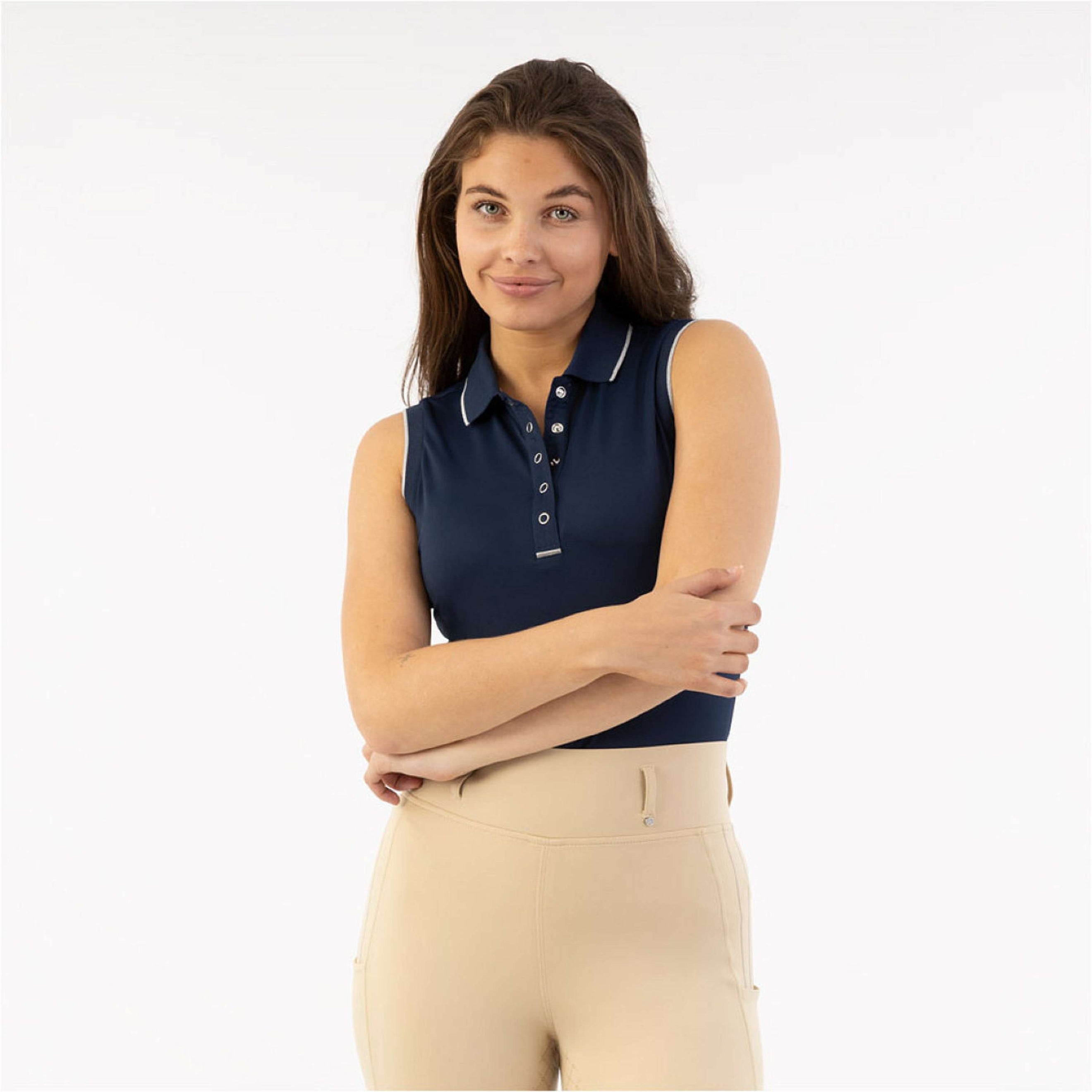 BR Polo Shirt Kiki Senza Maniche Pageant Blue