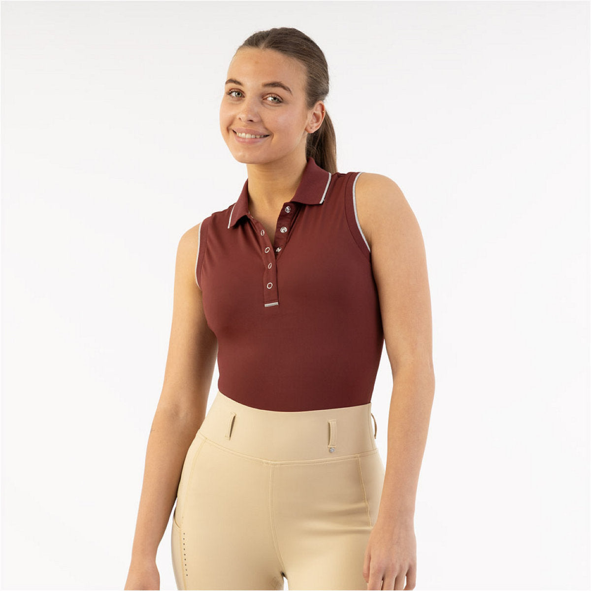 BR Polo Shirt Kiki Senza Maniche New Maroon