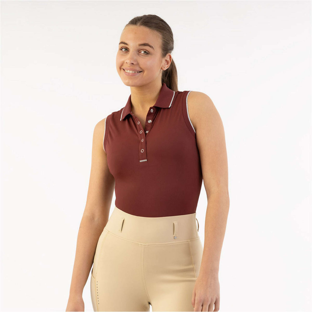 BR Polo Shirt Kiki Senza Maniche New Maroon