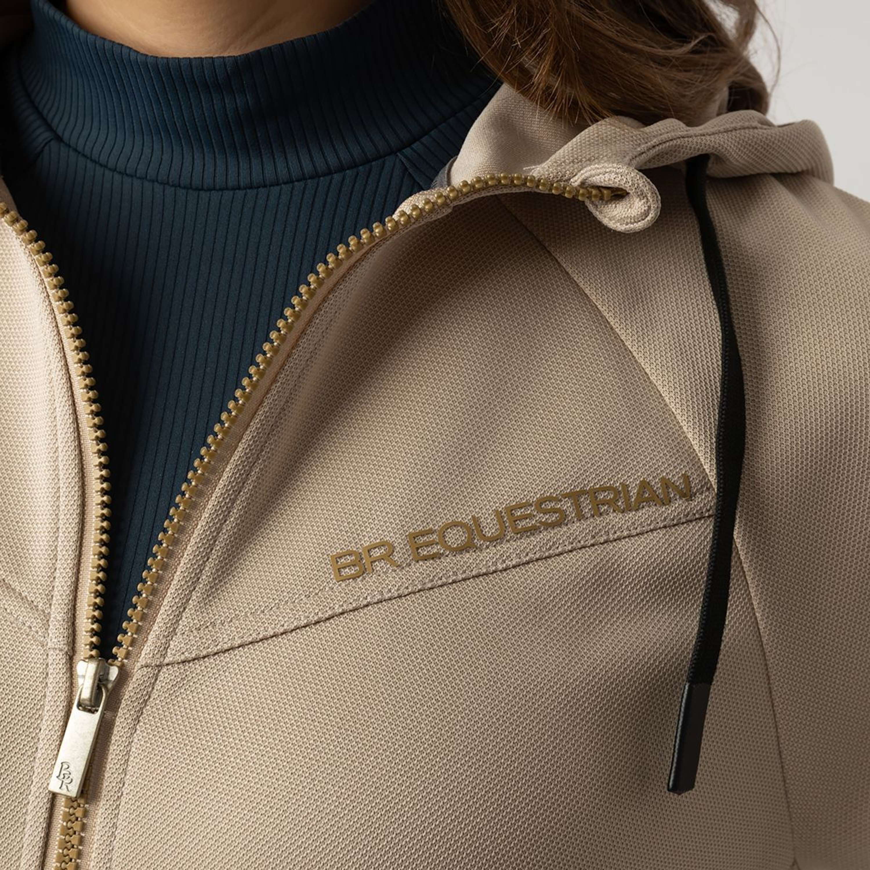BR Felpa con cappuccio e zip Laura Donne Doeskin