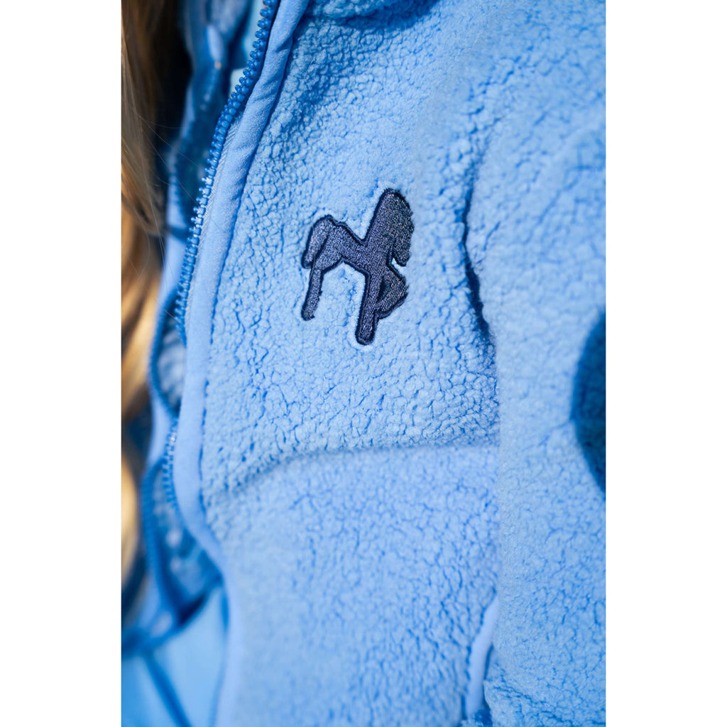 BR Felpa con cappuccio e zip Mini Horse Little Blue