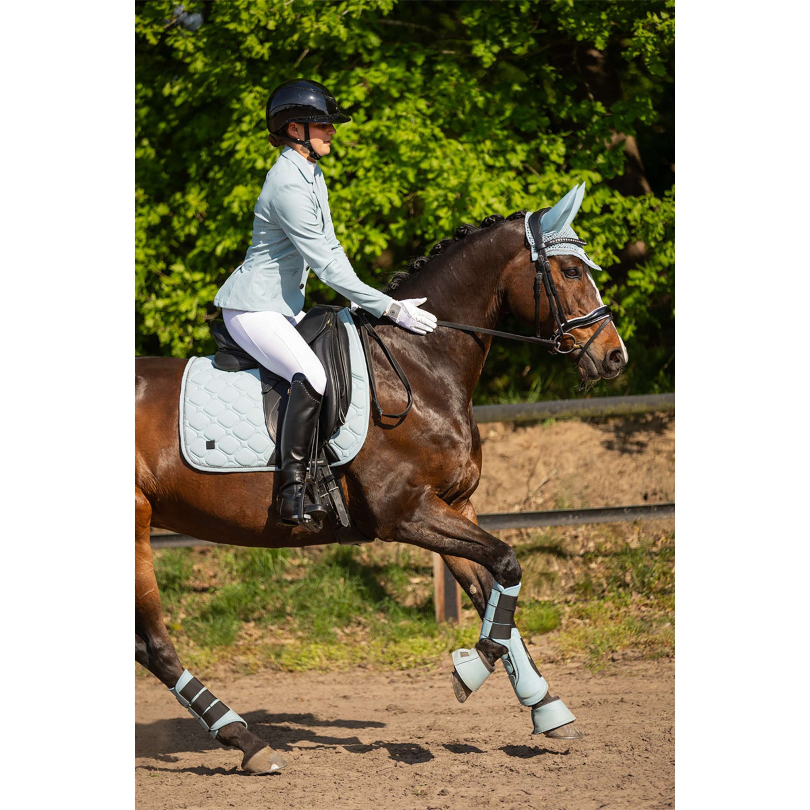 BR Leggings da Equitazione Kelly Full Grip Lucent White