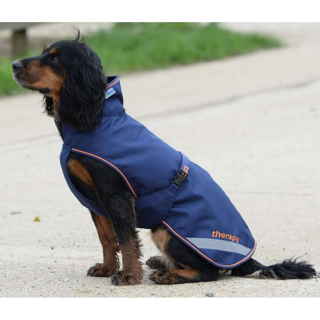 Bucas Therapy Dog Rug Blu marino/arancione