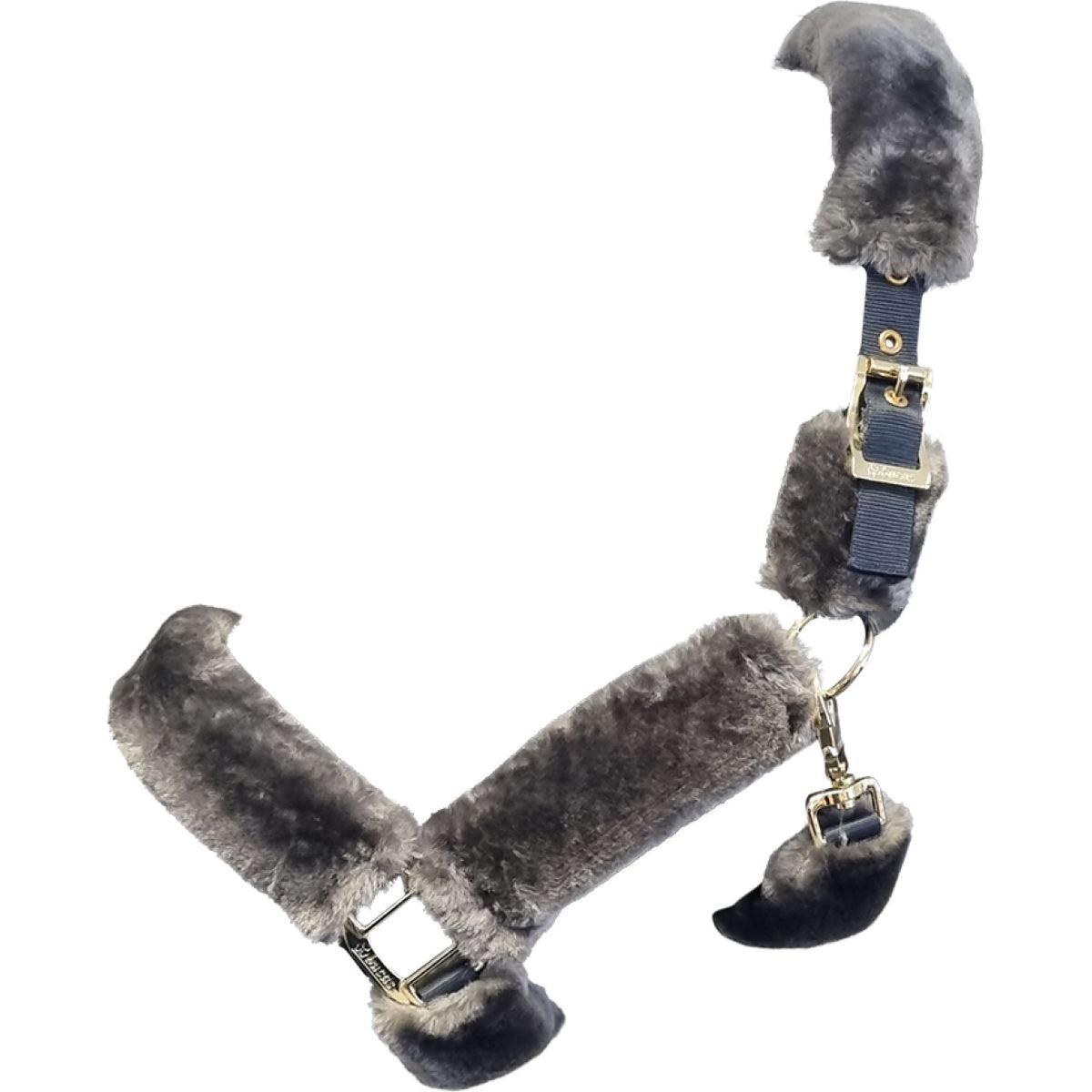 Bucas Halfter Show-Line Fur Blu marino/grigio