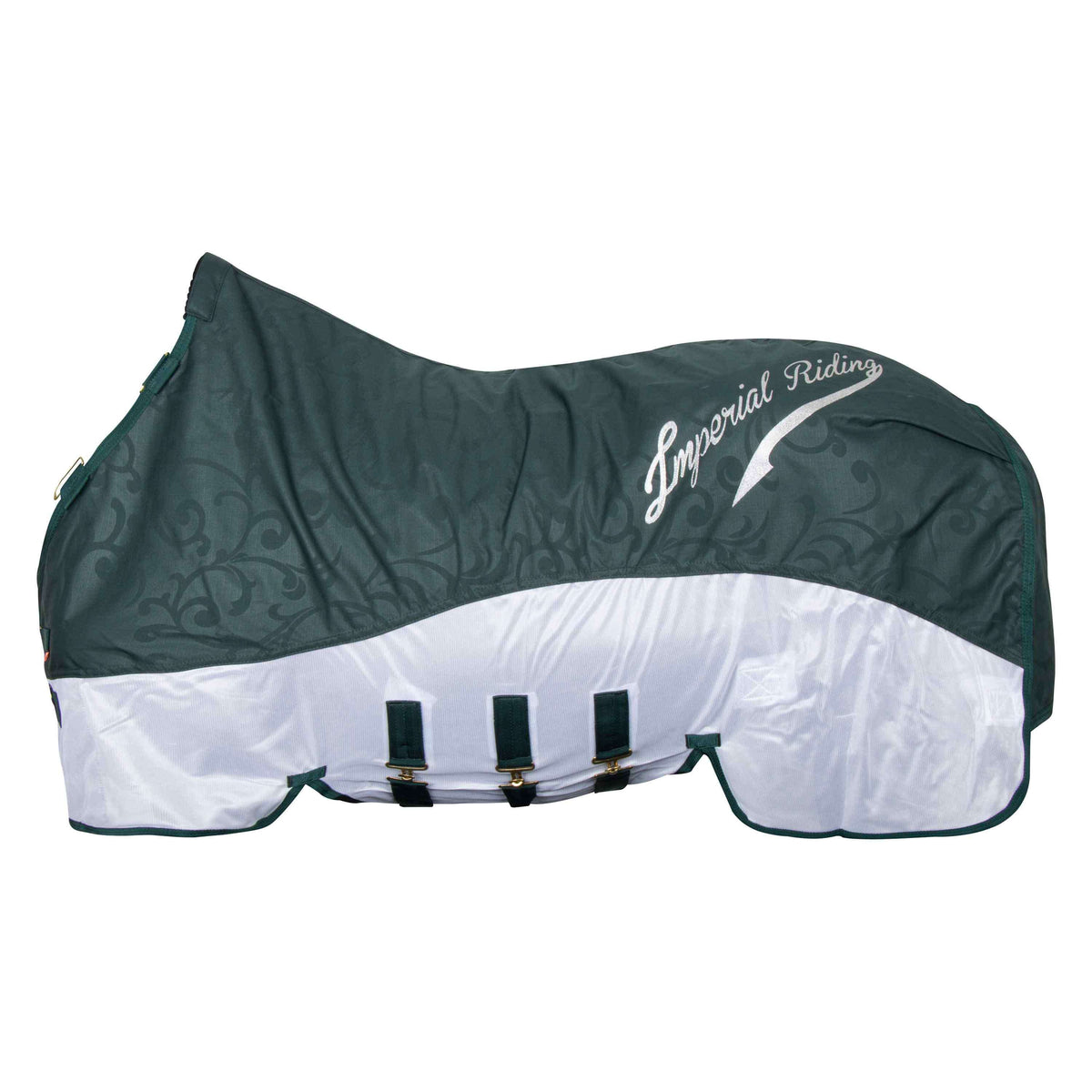 Imperial Riding Mosca e Coperta Antipioggia IRHSuper-Dry Verde foresta