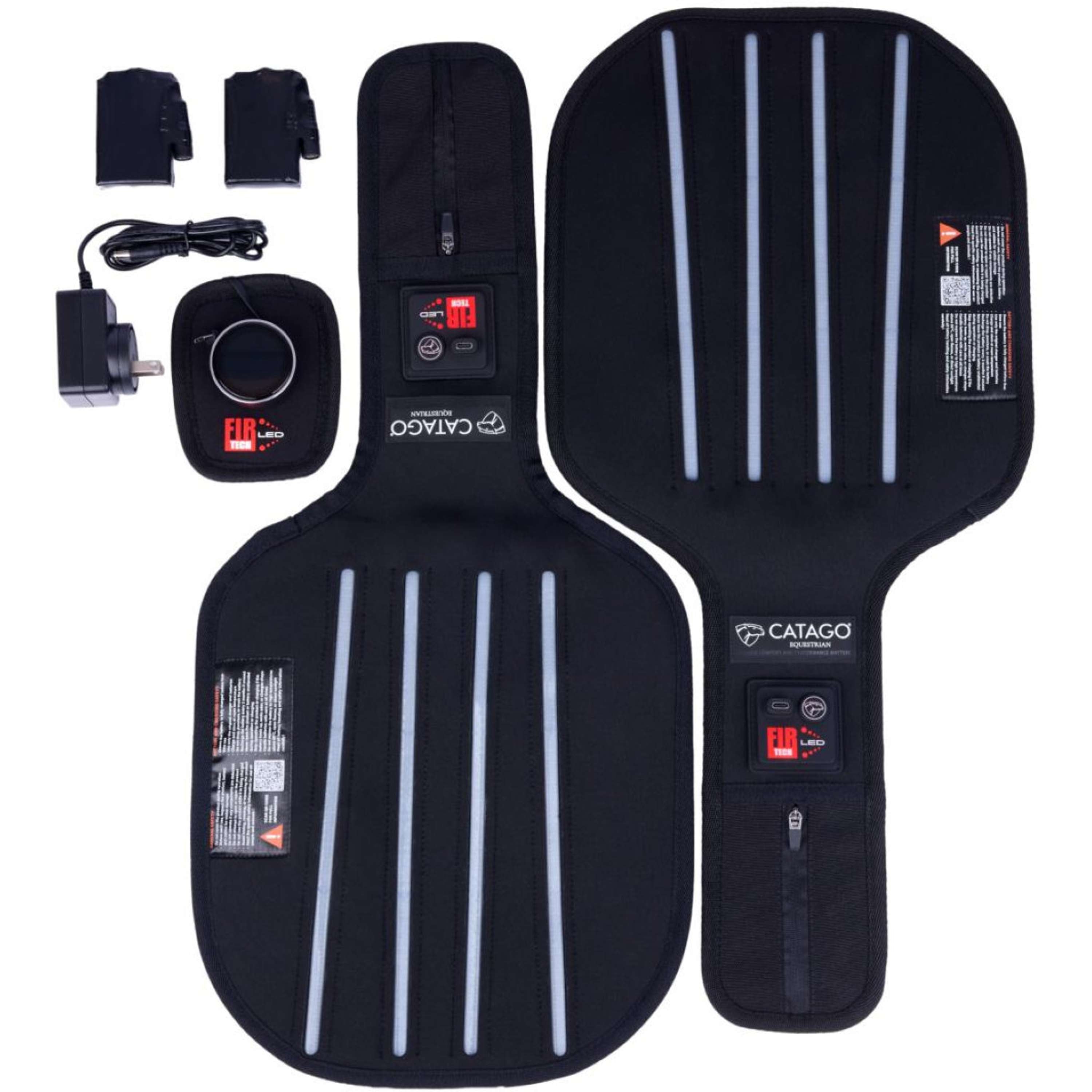 Catago Protezione delle gambe LED Fir-Tech Nero