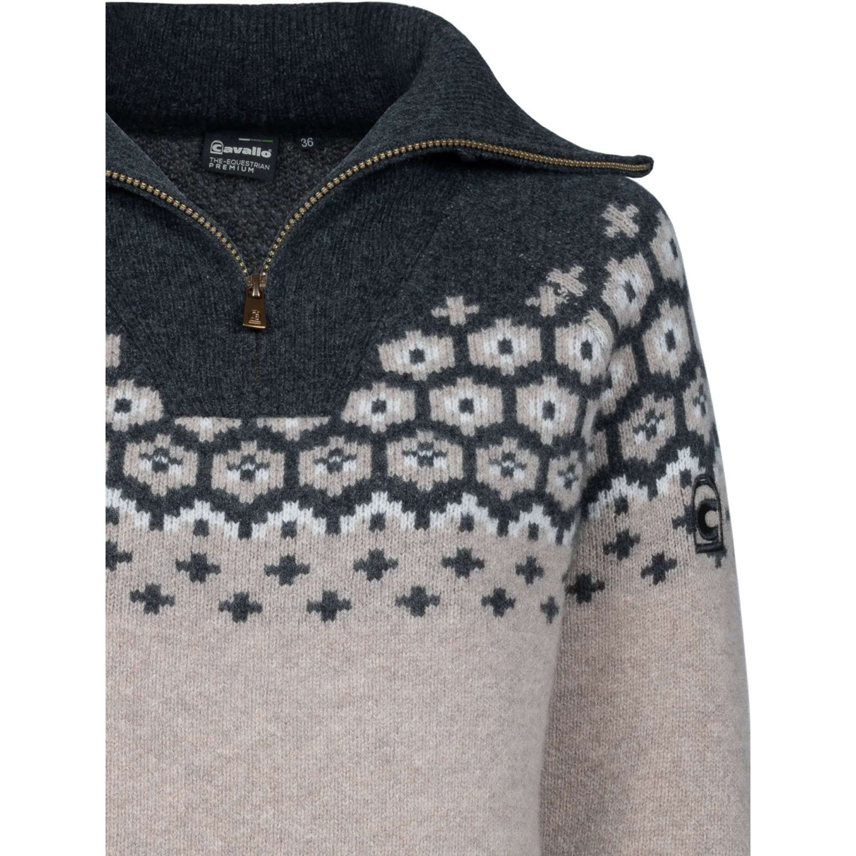 Cavallo Pullover Cavalleara con Cerniera Peanut