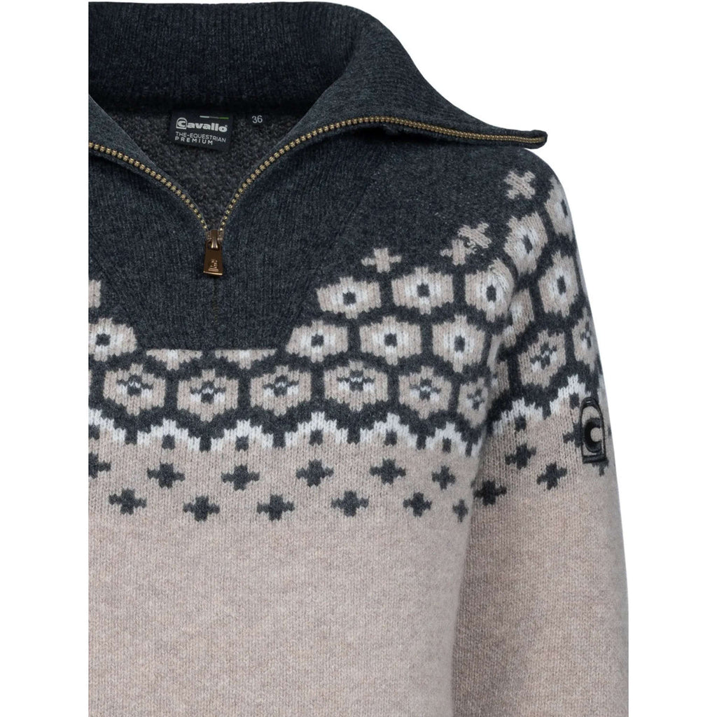 Cavallo Pullover Cavalleara con Cerniera Peanut