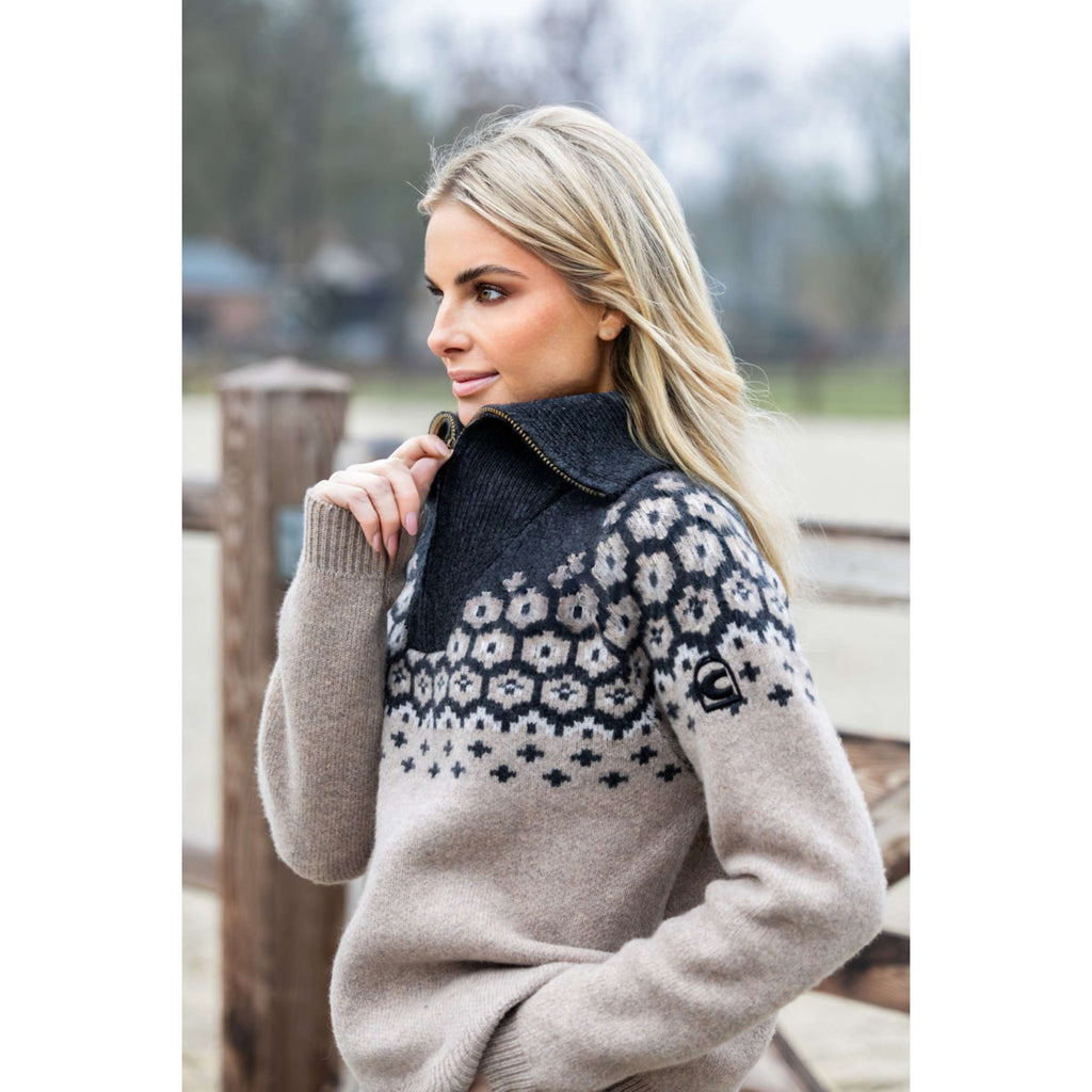 Cavallo Pullover Cavalleara con Cerniera Peanut