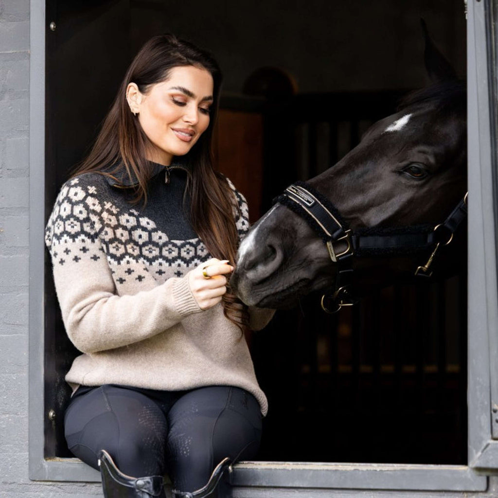 Cavallo Pullover Cavalleara con Cerniera Peanut