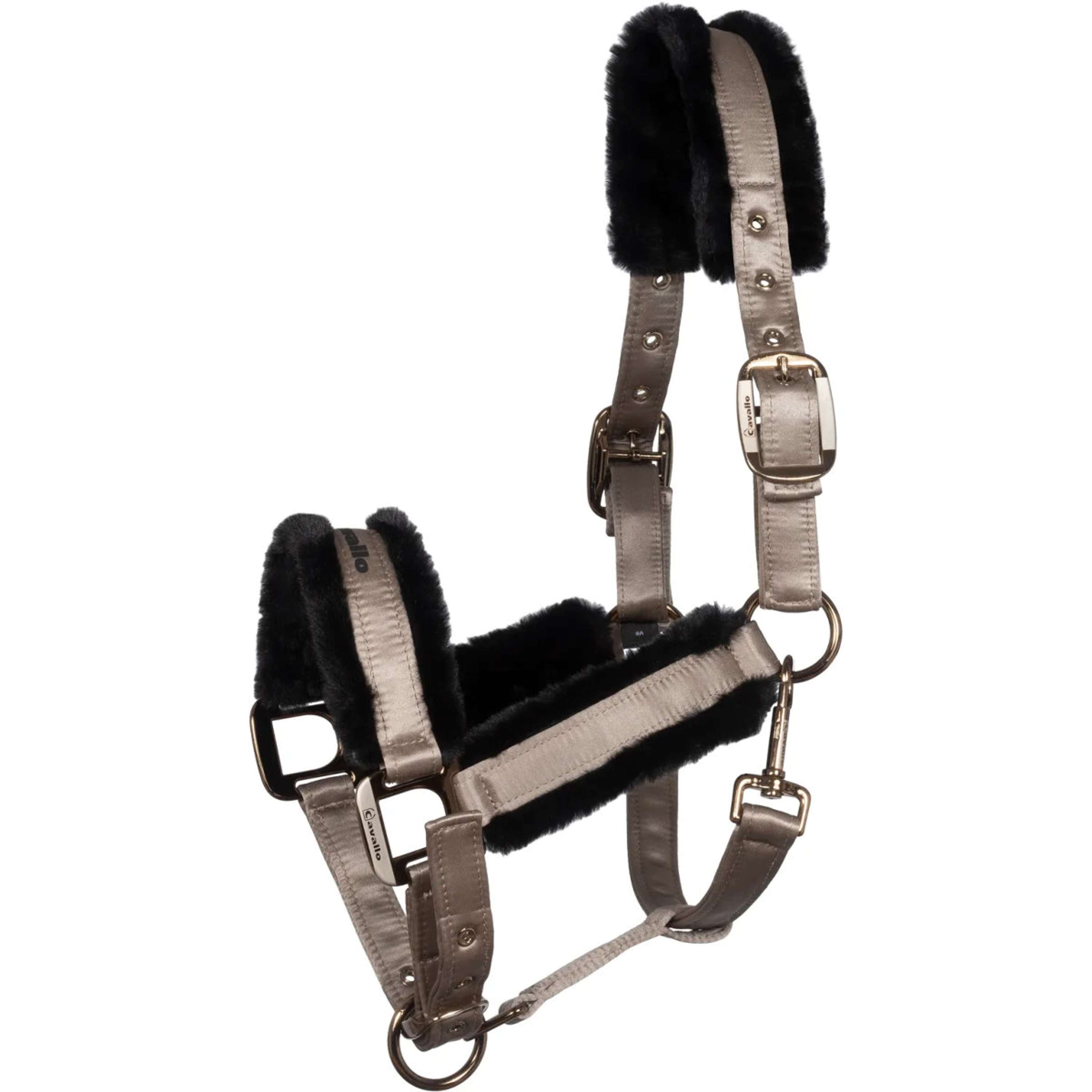 Cavallo Cavezza CavalJero con Pelliccia Latte