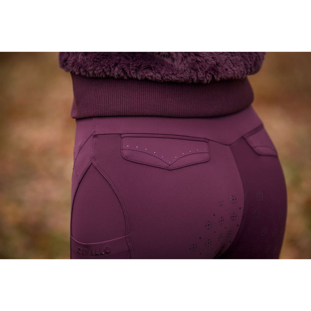Cavallo Pantaloni da Equitazione CavalCandera Grip Mobile Full Grip Dusty Plum