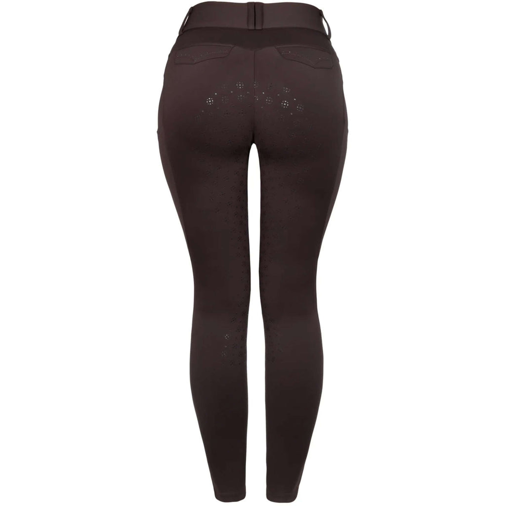 Cavallo Pantaloni da Equitazione CavalCandera Grip Mobile Full Grip Café Noir