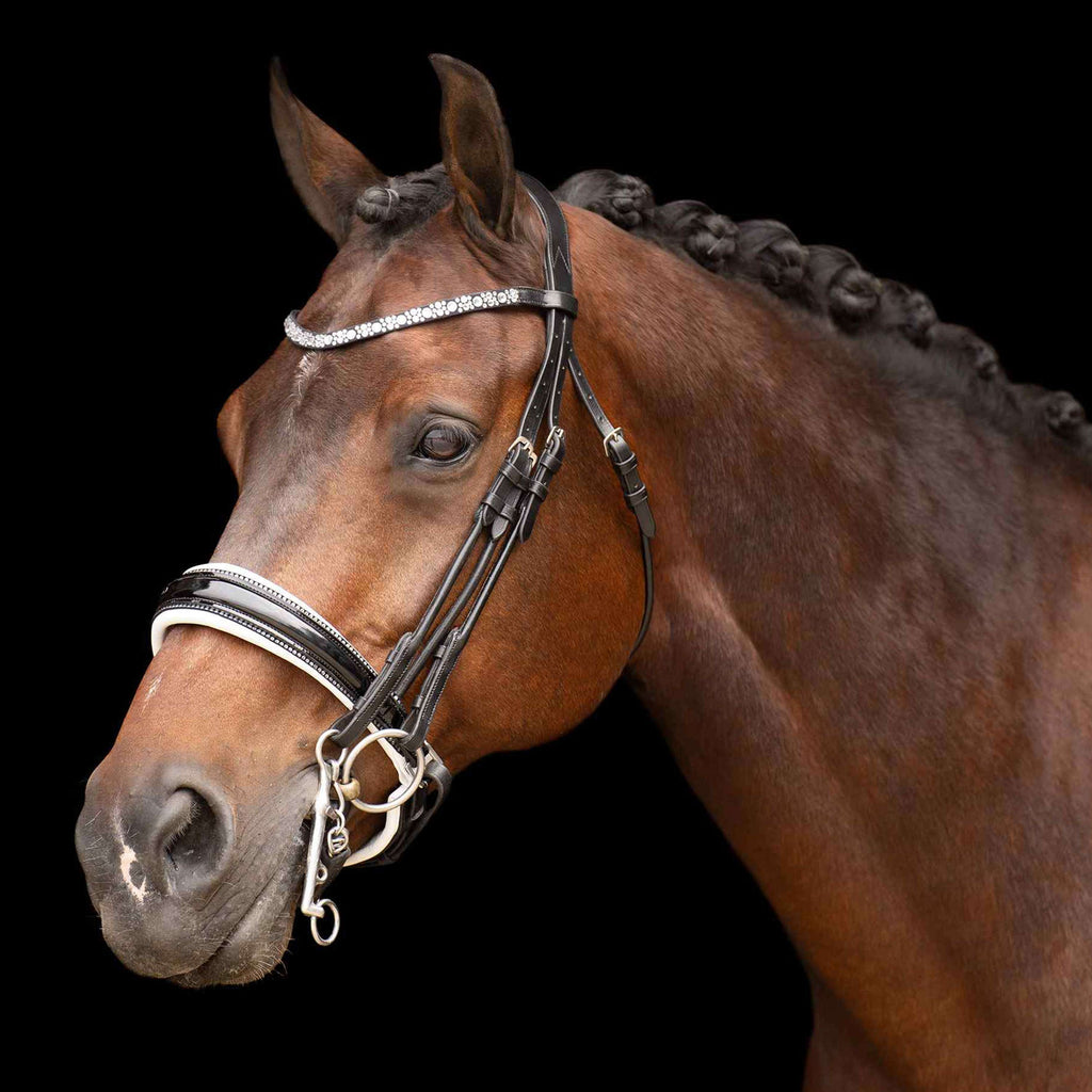 Imperial Riding Briglia Doppia IRHOlympia Nero/Bianco