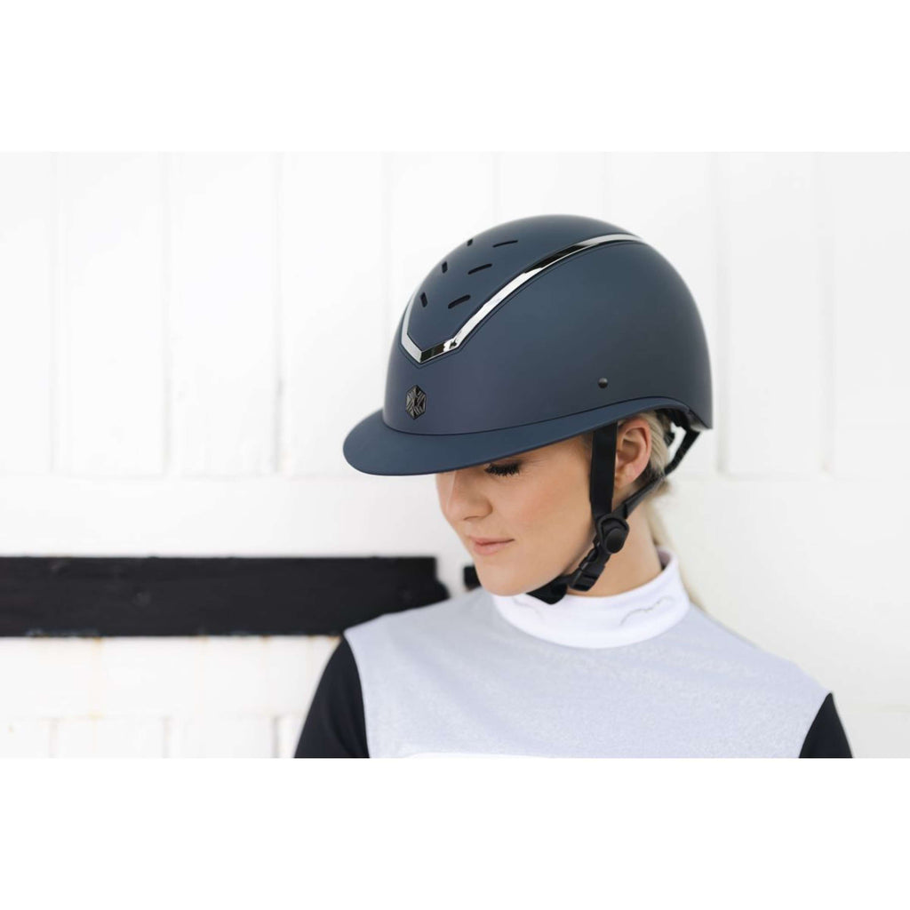 Charles Owen Casco da equitazione Kylo Wide Peak Navy Matte/Pewter