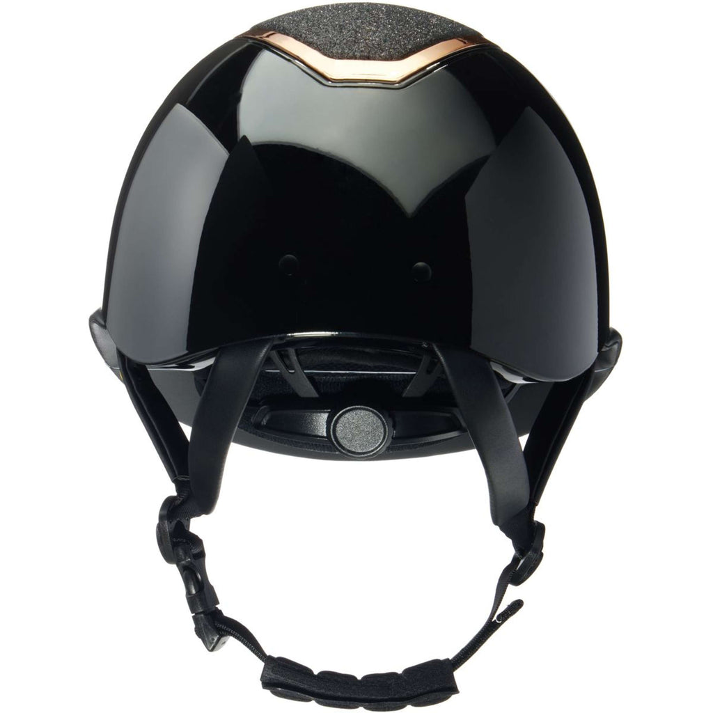 Charles Owen Casco da equitazione Kylo Sparkly Wide Peak MIPS Black Gloss/Rose Gold