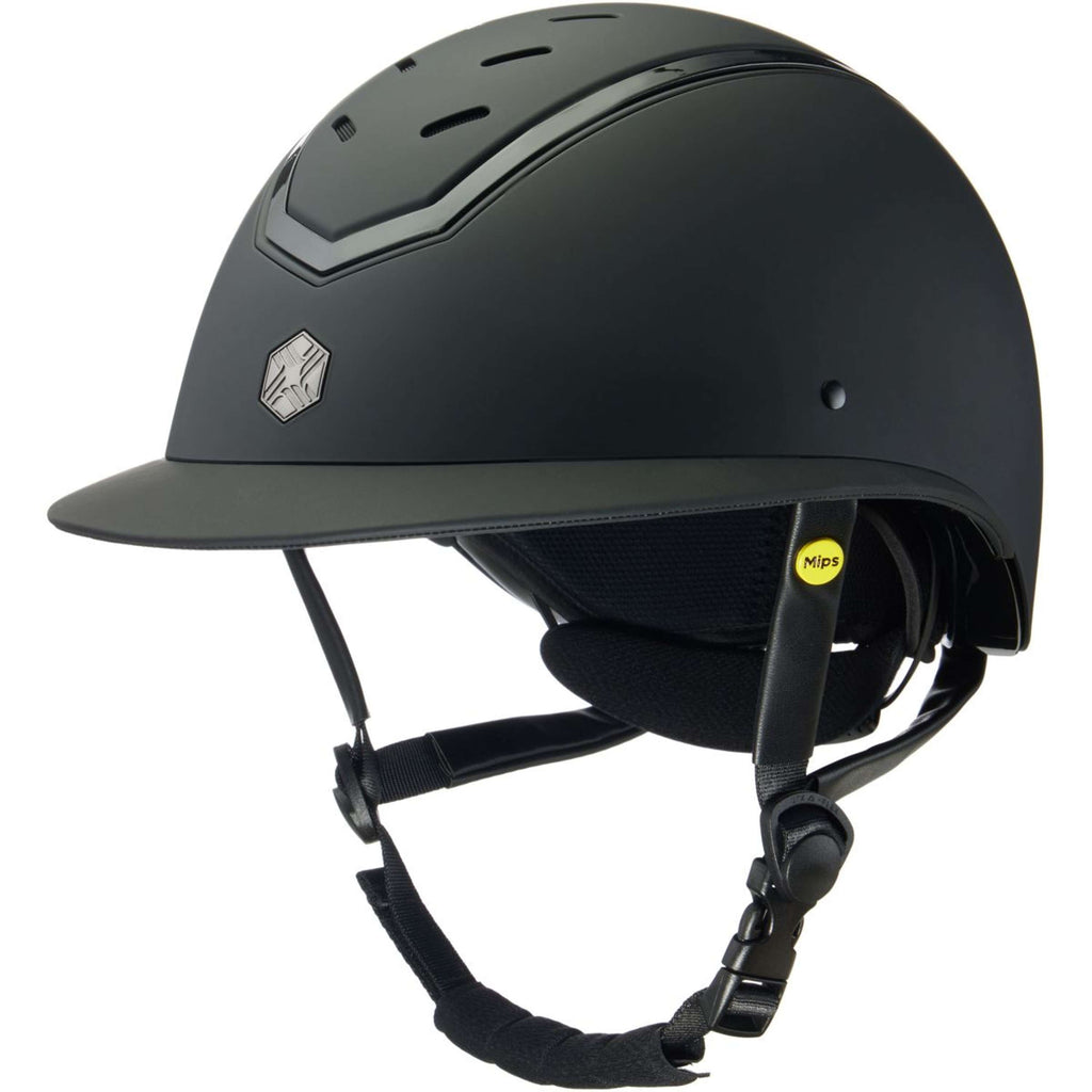 Charles Owen Casco da equitazione Kylo Wide Peak MIPS Black Matte/Black Gloss