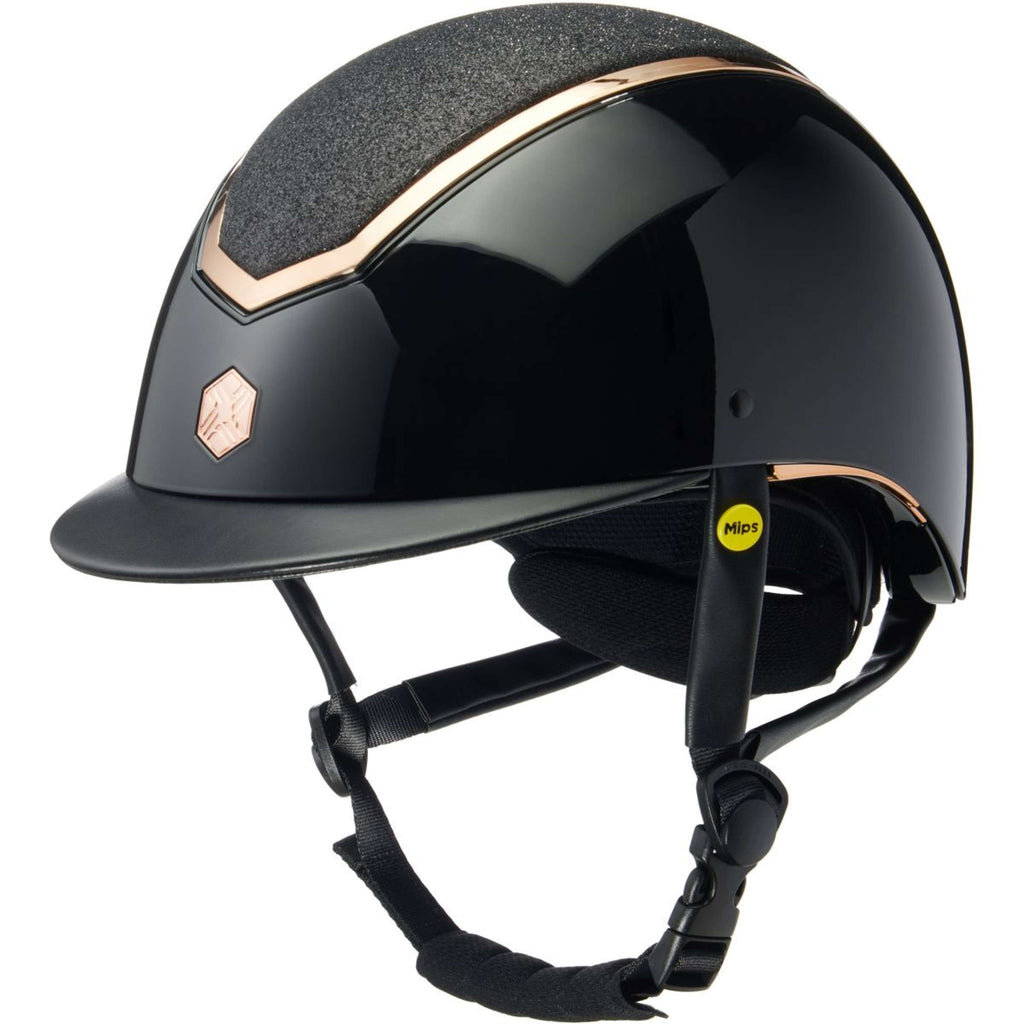 Charles Owen Casco da equitazione Kylo Sparkly MIPS Black Gloss/Rose Gold