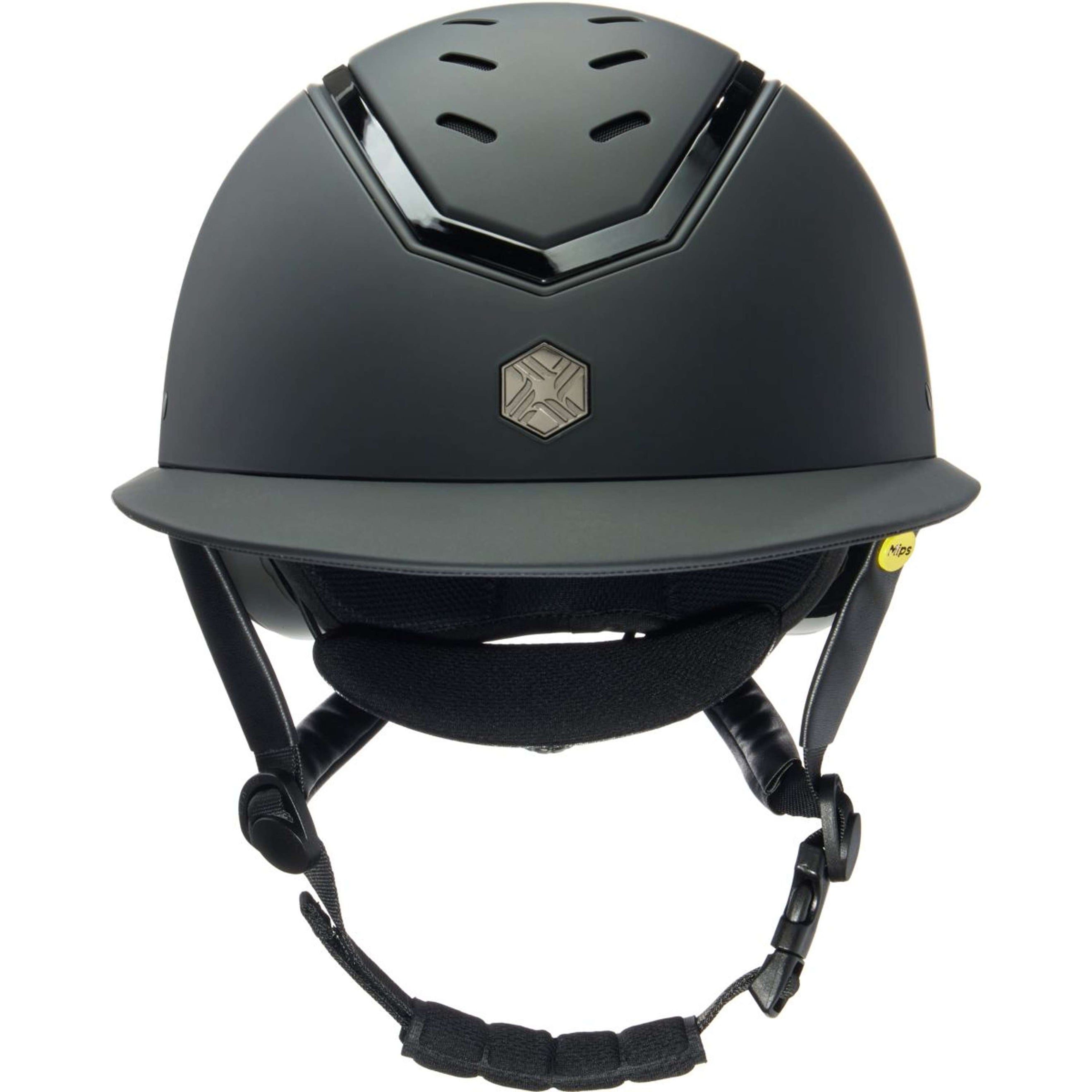 Charles Owen Casco da equitazione Kylo Wide Peak MIPS Black Matte/Black Gloss