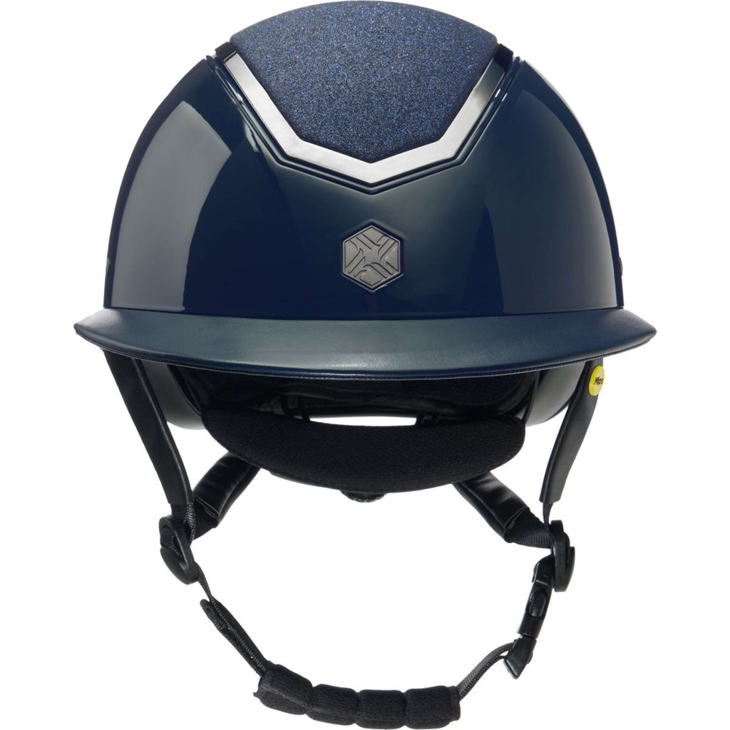 Charles Owen Casco da equitazione Kylo Sparkly Wide Peak MIPS Navy Gloss/Pewter