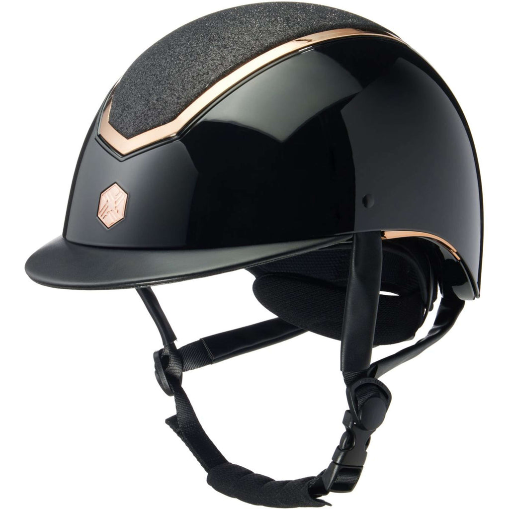 Charles Owen Casco da equitazione Kylo Sparkly Black Gloss/Rose Gold