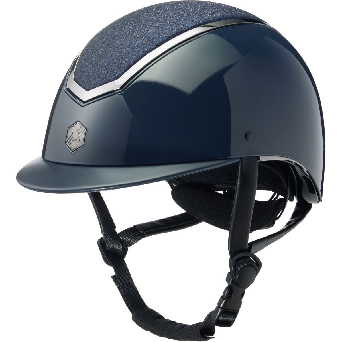 Charles Owen Casco da equitazione Kylo Sparkly Navy Gloss/Pewter