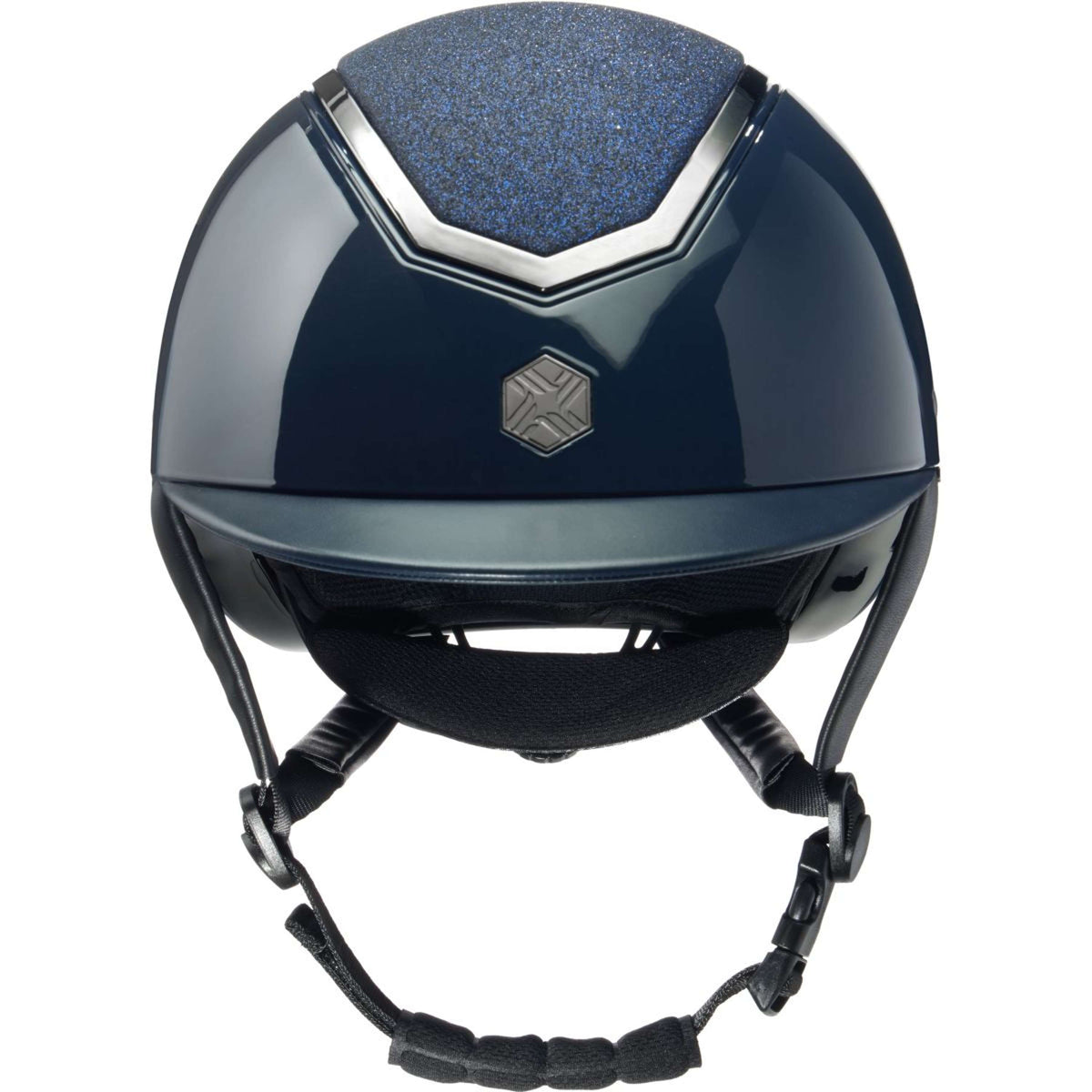 Charles Owen Casco da equitazione Kylo Sparkly Navy Gloss/Pewter