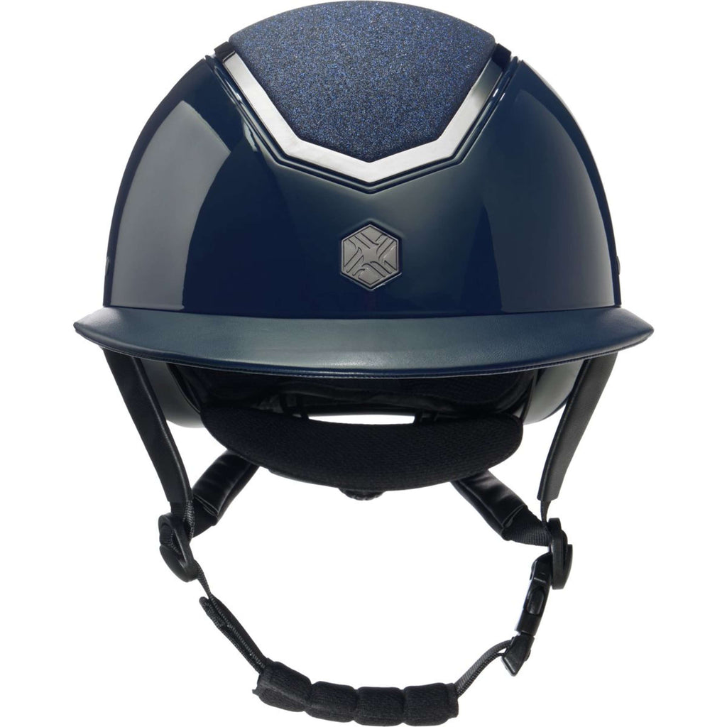 Charles Owen Casco da equitazione Kylo Sparkly Wide Peak Navy Gloss/Pewter