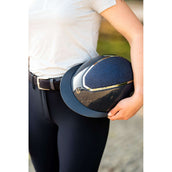 Charles Owen Casco da equitazione Kylo Sparkly Wide Peak Navy Gloss/Pewter