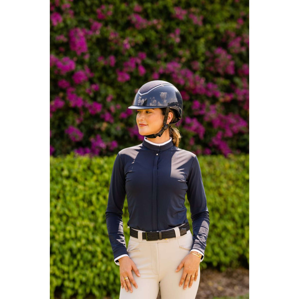 Charles Owen Casco da equitazione Kylo Sparkly Navy Gloss/Pewter