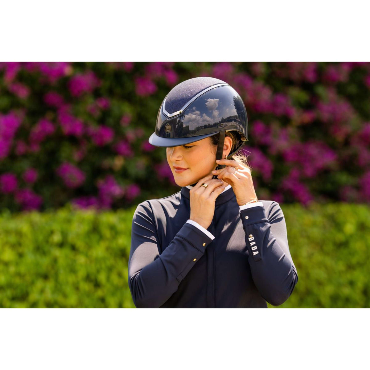 Charles Owen Casco da equitazione Kylo Sparkly MIPS Navy Gloss/Pewter