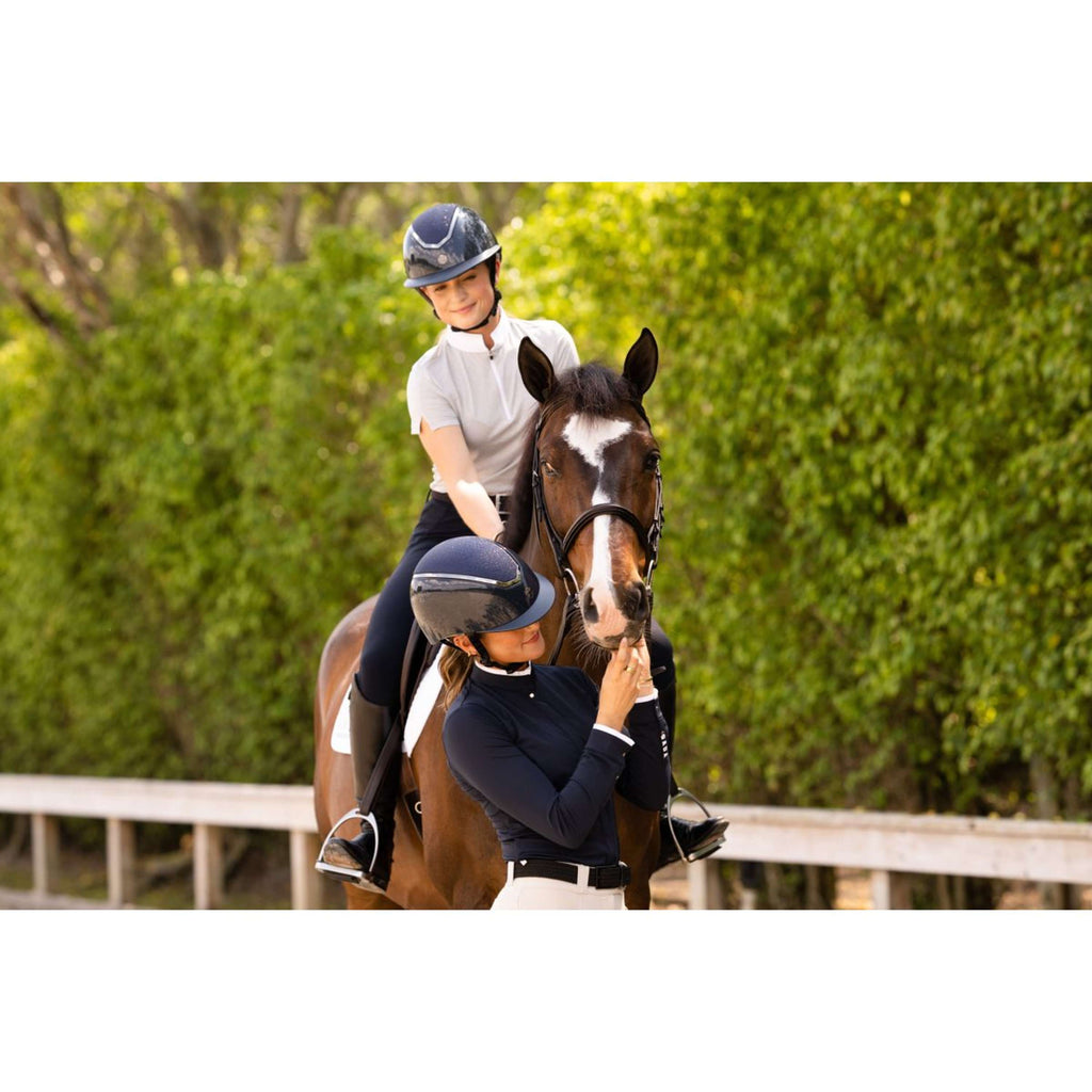 Charles Owen Casco da equitazione Kylo Sparkly Navy Gloss/Pewter