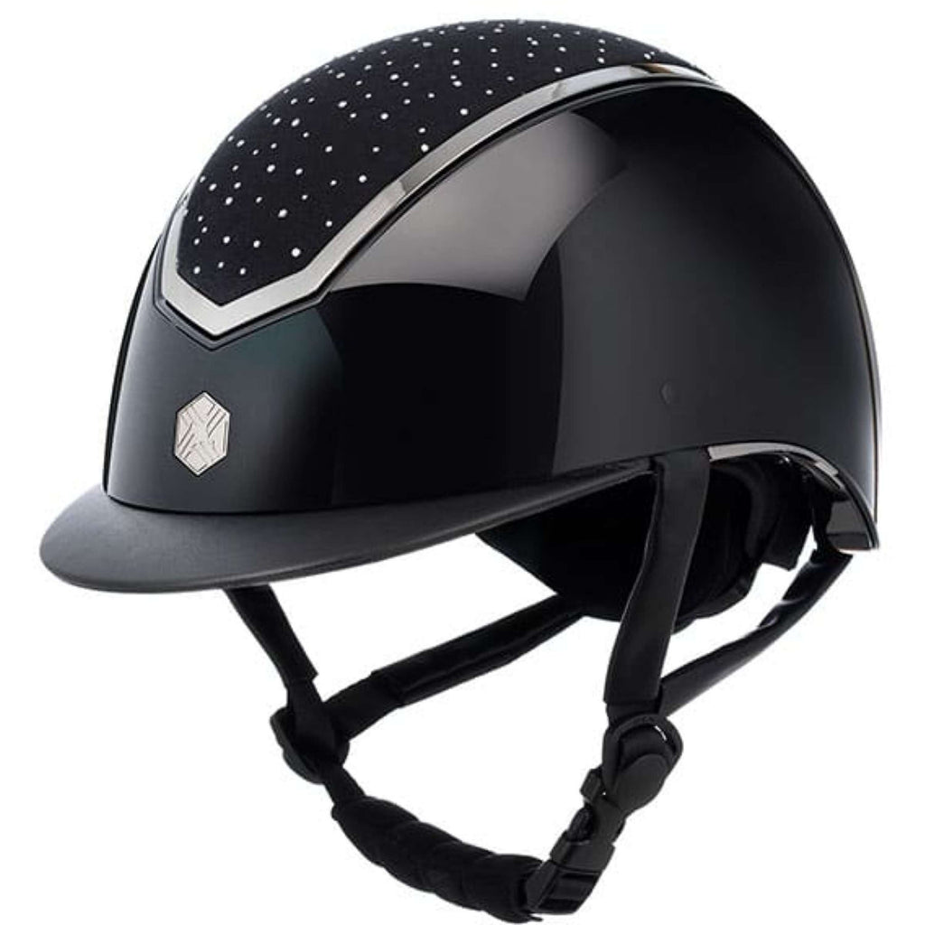 Charles Owen Casco da equitazione Kylo Crystal Black Gloss/Chrome