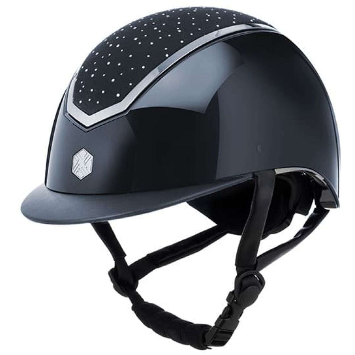 Charles Owen Casco da equitazione Kylo Crystal Navy Gloss/Silver