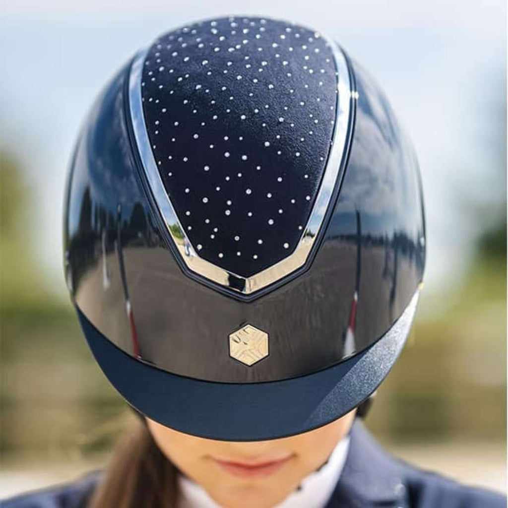 Charles Owen Casco da equitazione Kylo Crystal MIPS Navy Gloss/Silver