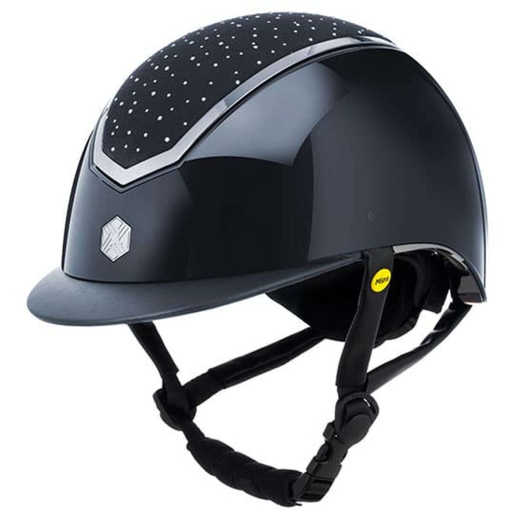Charles Owen Casco da equitazione Kylo Crystal MIPS Navy Gloss/Silver