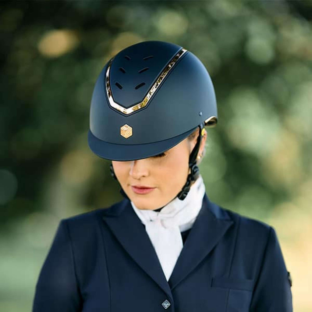 Charles Owen Casco da equitazione Kylo Navy Matte/Rose Gold