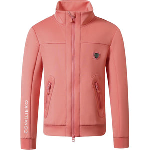 Covalliero Felpa con cappuccio e zip SS25 Corallo