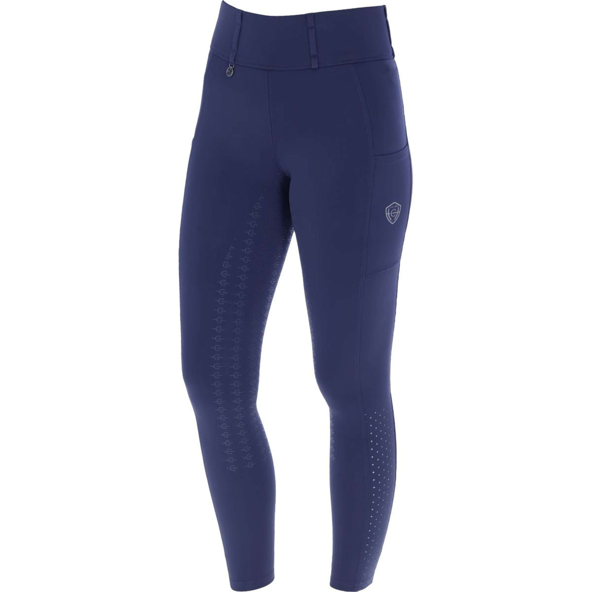Covalliero Leggings da Equitazione Compression Full Grip SS25 Dark Navy