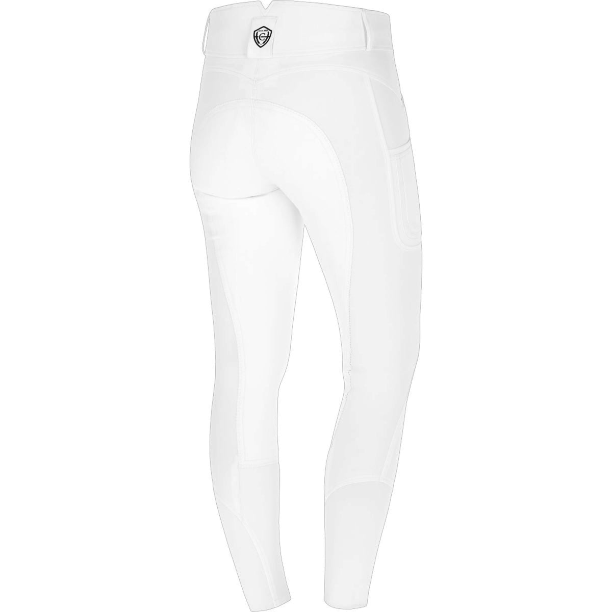Covalliero Pantaloni da Equitazione Premium Leather Full Grip SS25 Bianco