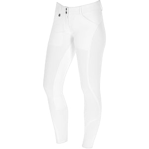 Covalliero Pantaloni da Equitazione Premium Leather Full Grip SS25 Bianco