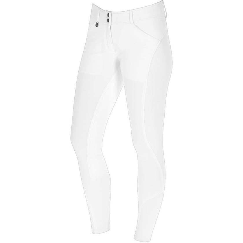 Covalliero Pantaloni da Equitazione Premium Leather Full Grip SS25 Bianco