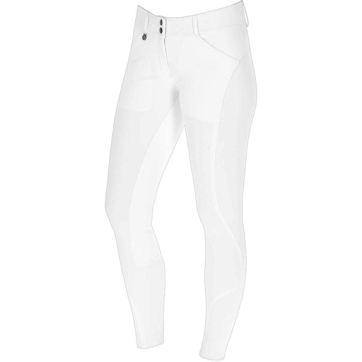 Covalliero Pantaloni da Equitazione Premium Leather Full Grip SS25 Bianco