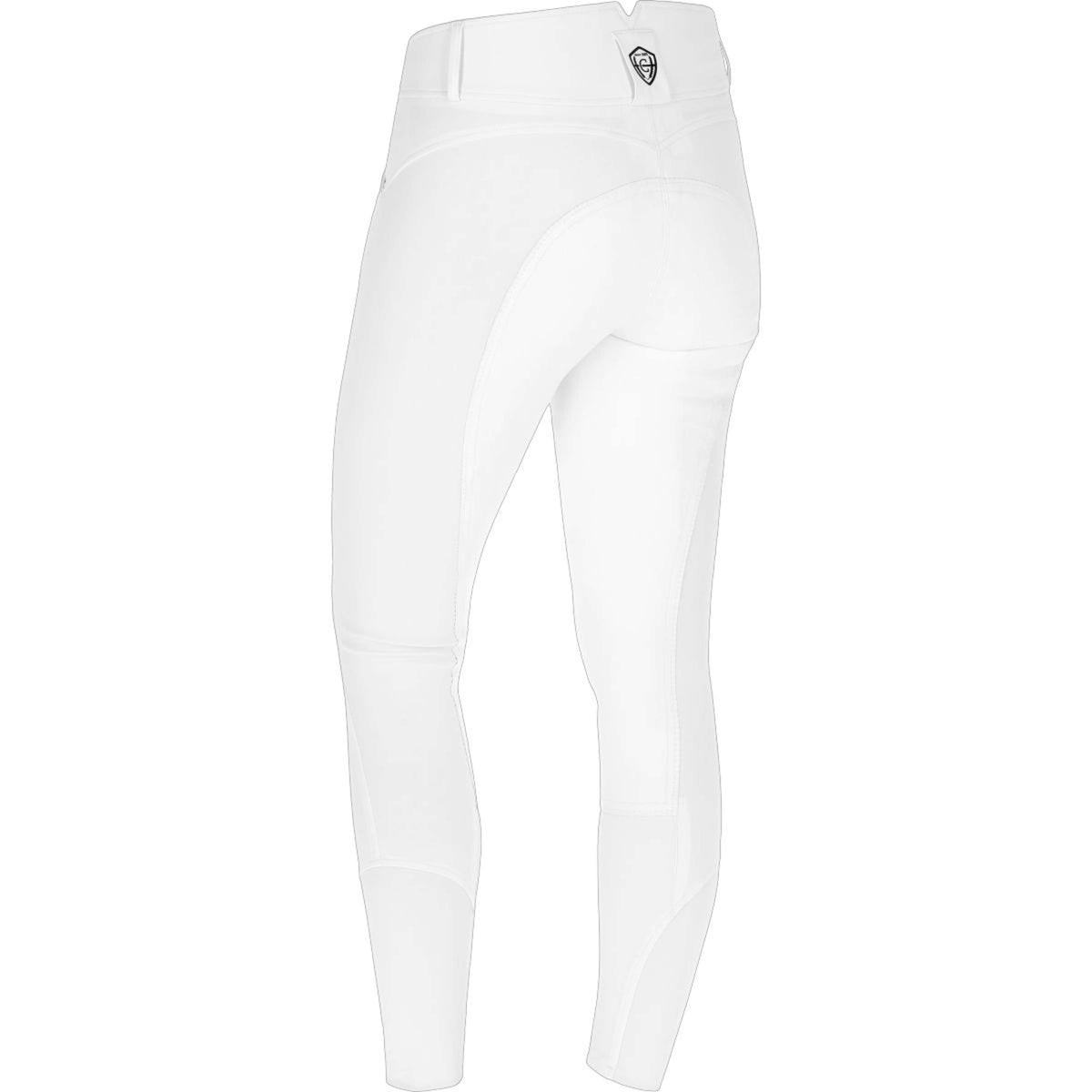 Covalliero Pantaloni da Equitazione Premium Leather Full Grip SS25 Bianco