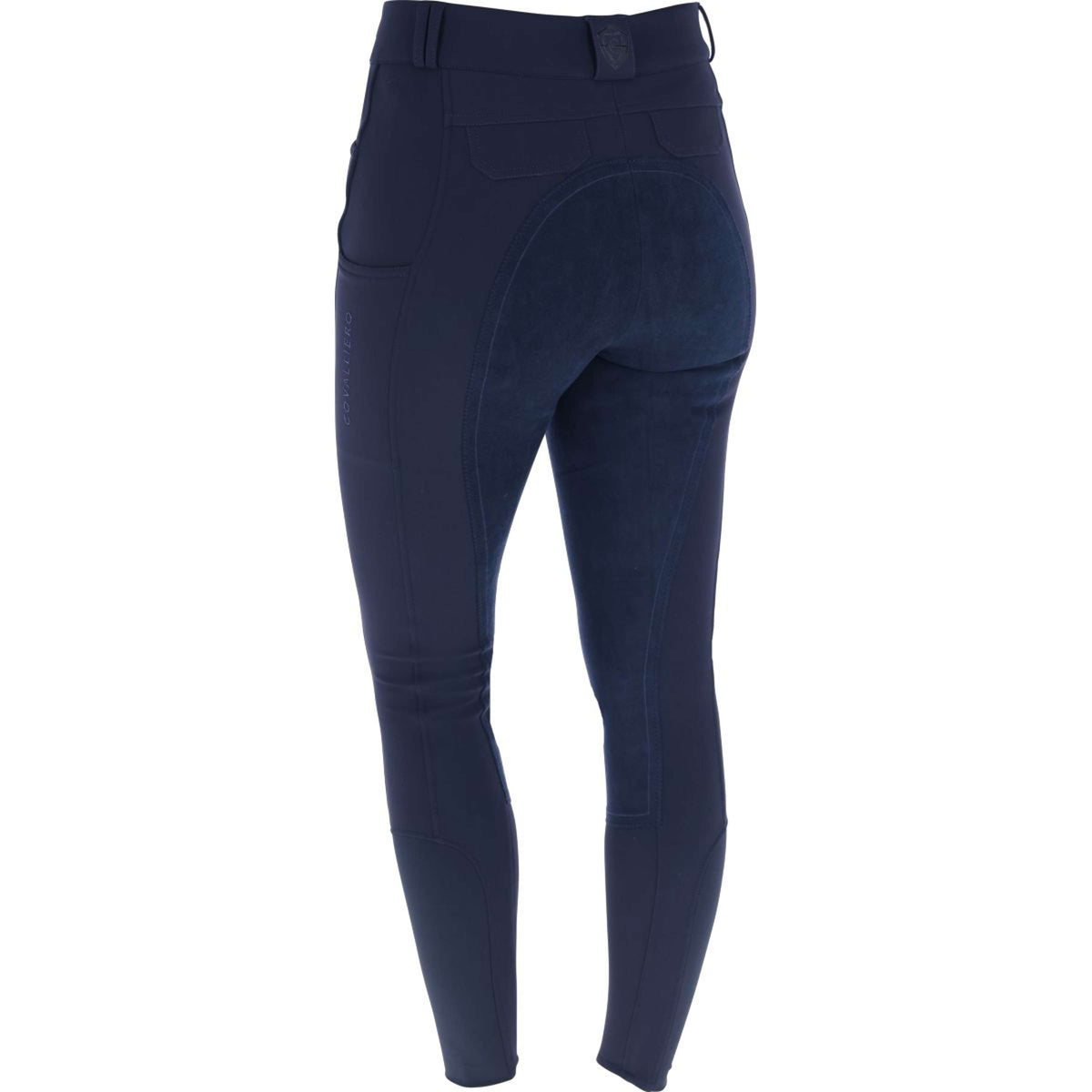 Covalliero Pantaloni da Equitazione AW25 Leather Full Grip Dark Navy