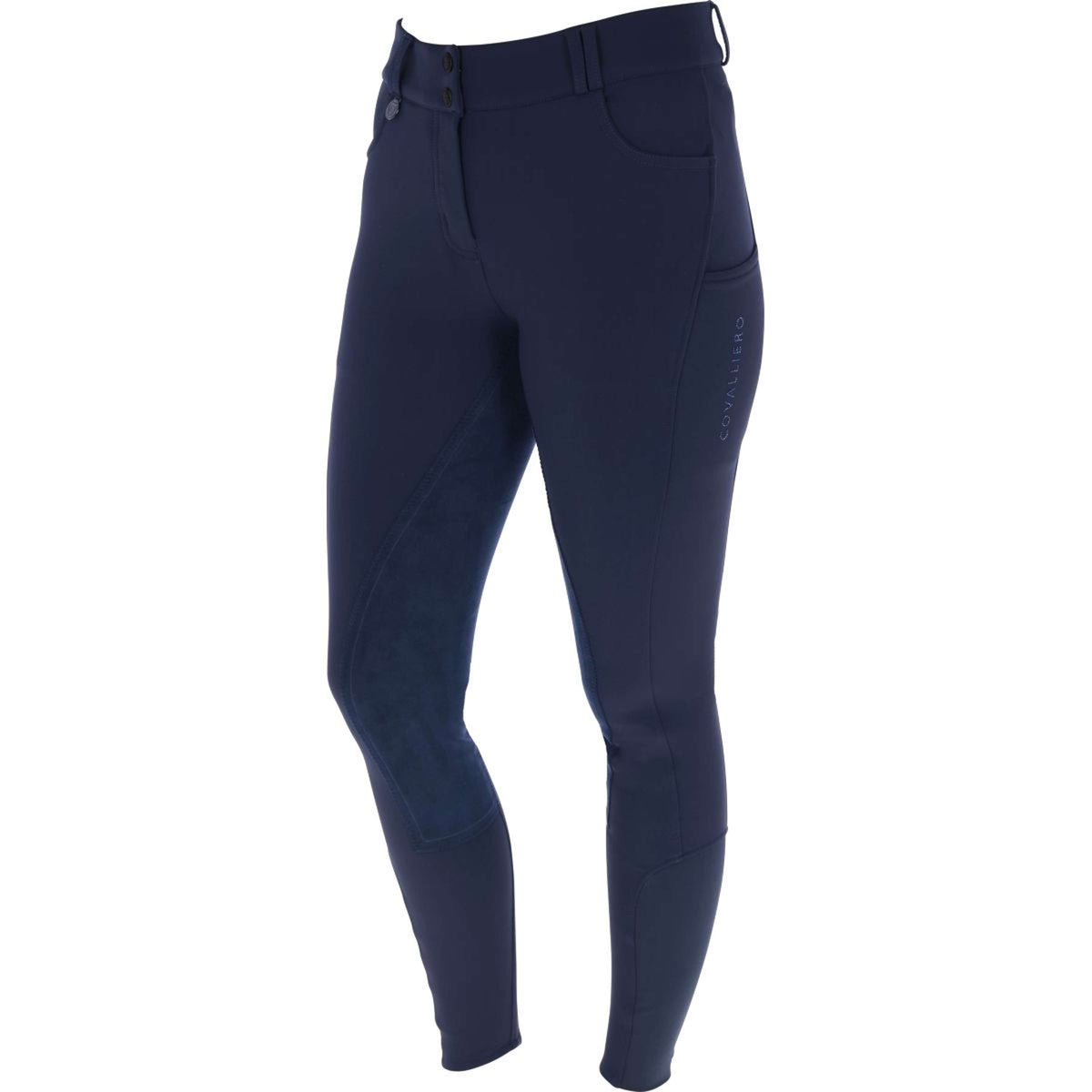 Covalliero Pantaloni da Equitazione AW25 Leather Full Grip Dark Navy